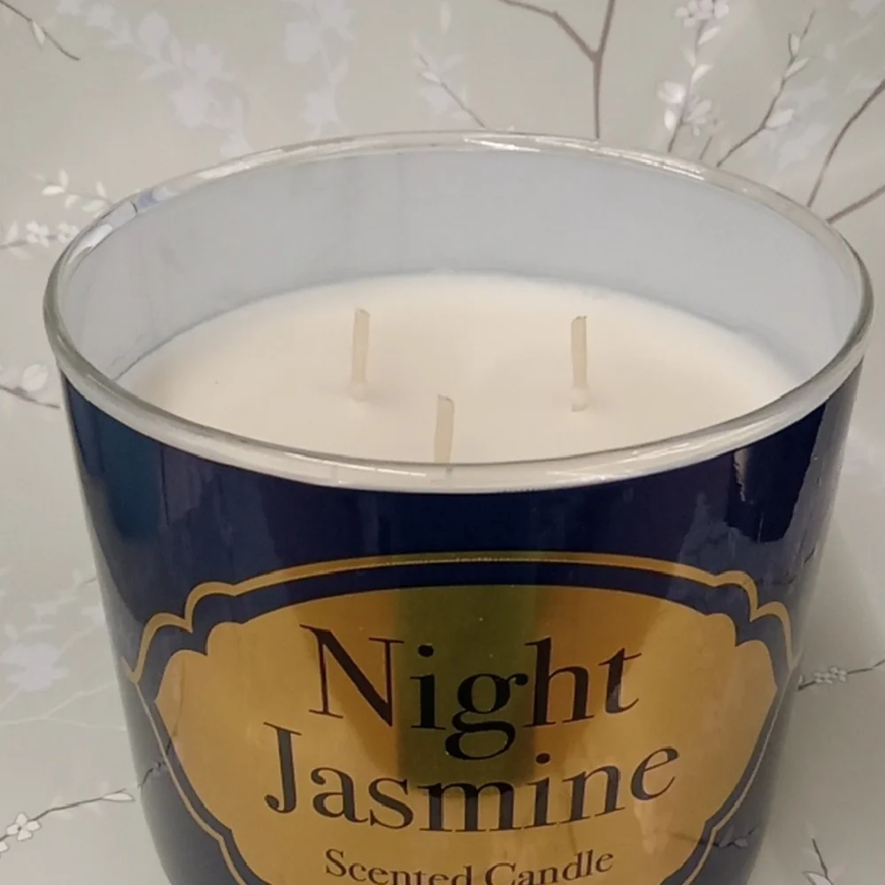 Night Jasmine Scented Candle - Blue and Gold